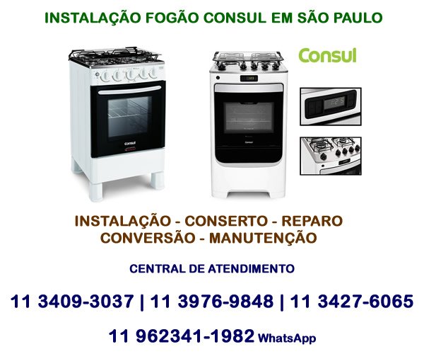 Instalação Fogão Consul em São Paulo